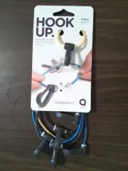 Quirky Hook Up 6 Pack Bungee Bands (S, M, L) with Carabiner Hooks