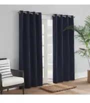 Sunbrella Canvas Navy Solid Acrylic 50 in X 108 in LF Single Outdoor Panel