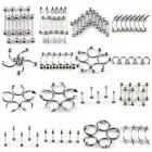 85Pcs Wholesale Lots Mixed Lip Piercing Body Jewelry Tongue Ring Labial Ring