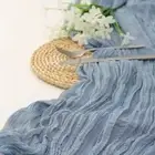 Blue Bohemian Gauze Table Runner 2-Pack - Polyester Fabric for Party and Birthda