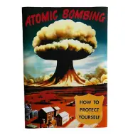 Atomic Bomb Poster Vintage Style 1950S Nuclear Blast Warning Sign Apocalyptic