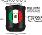 TOMA TODO DICE CUP - CUSTOM TOMA TODO DICE CUP - MEXICAN DICE GAME DICE CUP