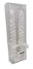 Pier 1 Imports Holiday Flameless LED Taper Candles Snow Covered Sparkle Set of 2