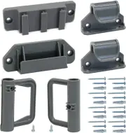 Retractable Baby Gates Parts Kit (Grey) Extra Wide Baby Gate Full Set Wall M...