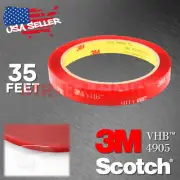 Genuine 3M VHB #4905 Double-Sided Mounting Foam Tape Automotive Car 12mmx35FT