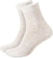 [FlaxSox] Thin Breathable Organic Linen Socks for Women, Pack of 3 pairs