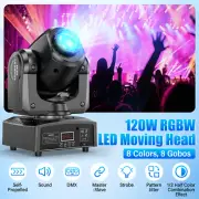 120W RGBW Beam Moving Head Stage Lights LED 8 Pattern DMX Disco Party Spot Light