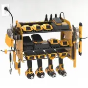 Power Tool Organizer Wall Mount with Charging Station, Cordless Drill Yellow