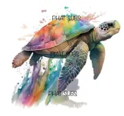 Sublimation Print Watercolor Sea Turtle Ready to Press Heat Transfer