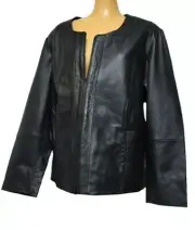 TS TAKING SHAPE plus size XL / 24 Coco Leather Jacket genuine black NWT rrp$500!