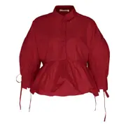 [Club21 Collection] Sheen Parachute Ruffled Top