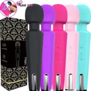 23 Speed Rechargeable Dildo Magic Wand Vibrator Clit Stimulator AV USB Sex Toy