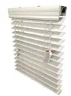 Premium Faux Wood Window Blinds - 33 1/2" - 34 " Wide (Antique White)