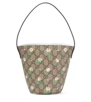 [Gucci Kids] Gucci Kids GG Canvas floral bucket bag One Size beige