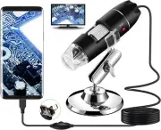 USB Digital Microscope Handheld 40X-1000X Magnification Endoscope 8 LED Mini