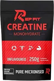 Rep Fit Creatine Monohydrate Powder 250g 100% Pure Gym Workout Sports Supplement Fitness
