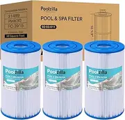 Poolzilla 3-Pack Replacement for Spa Filter C-6430, Pleatco PWK30, Filbur FC-3915, Unicel C-6430, APCC7095, PDC510-AFS, PKW30, SD-01242- Hot Tub Filter Cartridge (L x OD: 10 1/2” x 5 7/8”)