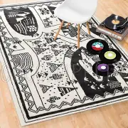 BODHI WILDERNESS BLACK CREAM KIDS SOFT FLOOR RUG (S) 120x170cm **FREE DELIVERY**