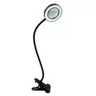 48 LED Desk Lamp Clip with 5X Magnifying Glass Light 360° Adjustable 38935