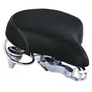 Tracer Retro Black Brown White City bike Cruiser Bicycle Saddle with Coil Spring