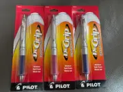 LOT 3 Pilot Dr. Grip Retractable Pen Black Ink MEDIUM BALL POINT CENTER GRAVITY
