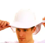 White Brim Neck Flap for Hard Hat