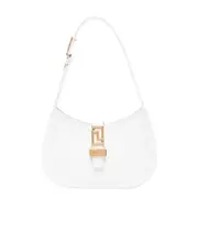 Versace Greca Goddess Logo Plaque Small Shoulder Bag One size White