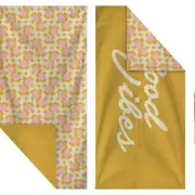 Good Vibes 160x80cm Quick Dry Waffle Beach Towel Retro Dot