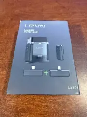 Wireless Lavalier Microphone for iPhone 15, Android Noise Cancellation. LM101