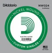 5 x D'Addario NW024 Single Nickel Wound .024 Electric Guitar Strings, String