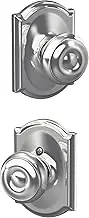 Schlage F10 GEO 625 CAM Camelot Collection Georgian Passage Knob, Bright Chrome