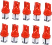 Anneome Led Car Bulbs 10pcs 5050 5smd Led Bulbs Red Side Lights Easy Install for Car Truck Motorcycle