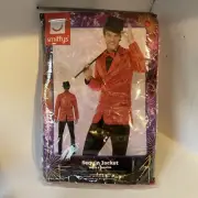 Sequin Men’s Jacket Costume Red Fancy New In Original Package
