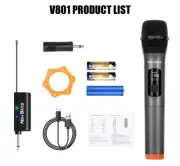 Wireless Microphone UHF Fixed Frequency 2 Channels Handheld Mic Micphone for Par