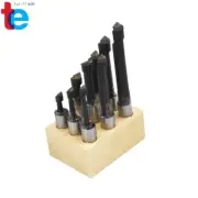 9 × 1/2" BORING BAR SET PRO QUALITY CARBIDE TIPPED BARS 1/2" SHANK LATHE TOOL