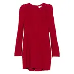 [Alexander Mcqueen] Alexander Mcqueen Puff-sleeve Fitted Dress 40 IT RED