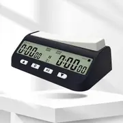 Chess Clock Digital Chess Timer for Chess Game I-GO and Chinese Chess (Black)
