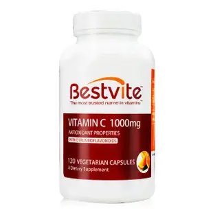 【美國BestVite】必賜力維生素C1000 維他命C1000膠囊 買一送一(120顆*2瓶)