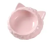 pink--Ceramic pet bowl anti-overturning ceramic dog bowl cat food bowl cute fruit ceramic bowl