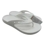 Crocs Classic Flip Flop V2 Sandals Men's Size 12 White Summer Shoes 209402-100