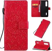 Ttianfa Case for Oppo Find X2 PRO Wallet Flip case with 2& Tempered Glass Screen Protector[2 Card Slot][Magnetic][Stand] Sunflower Embossed Strap PU Leather 360° Shockproof Flip Folio,Black