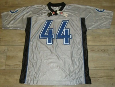 Reebok Indianapolis Colts Dallas Clark #44 Alternate Silver Jersey Men's Large