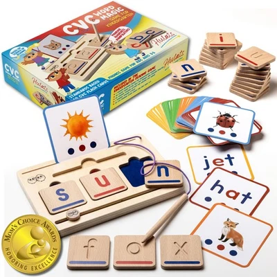 CVC Word Magic Montessori Reading Game for Kindergarten Phonics Mastery Learn...