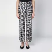 [MAX MARA TIMELESS] All over printed silk trousers 42 IT Blue