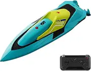 S5 Remote Control Boat 2.4Ghz Remote Control Ship Propeller Power Stunt Roll/Capsizing Reset/Intelligent Water Separation Sensing Toy Adults Blue 1 Battery