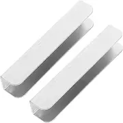 Cabilock 2pcs Gate Reinforcement Accessories Silver U-Shaped Pet Gates U Shape Portable Reinforcement Plastic Gate Groove Fittings Pp
