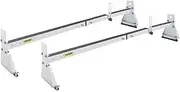 Van Roof Ladder Rack, 2 Bars, 331 LBS Capacity, 52"-63.8" Adjustable Steel Roof Rack Cross Bar with Ladder Stoppers