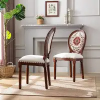 在飛比找Yahoo!奇摩拍賣優惠-美式鄉村復古餐椅實木椅子歐式餐椅代簡約靠背椅北歐風法式休閑