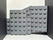 Lego Parts Lot (4) ~ Dark Bluish Gray Plate 4 x 6 ~ No 3032