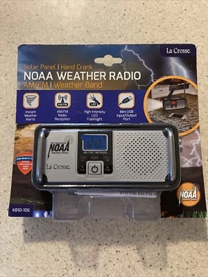 Lacross Solar Panel Hand Crank AM/FM NOAA Weather Band Radio